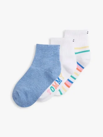 キッズ カラーミックス クォータートップソックス 3足セット