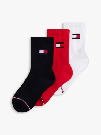 キッズ フラッグロゴ クルーソックス 3足セット