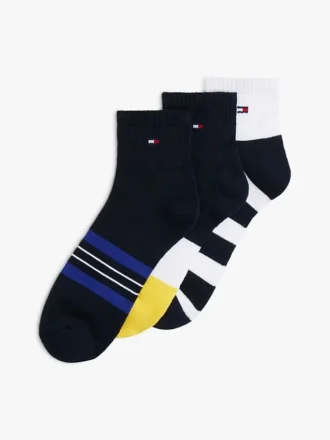 ストライプミックス クォータートップソックス 3足セット