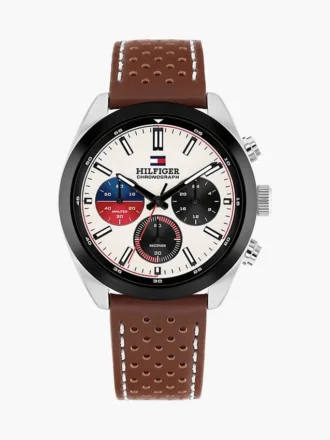 40mm レザーストラップ クロノグラフウォッチ