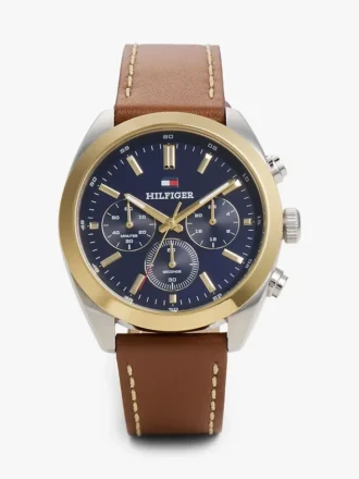 40mm レザーストラップ クロノグラフウォッチ