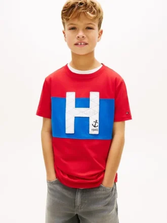 キッズ ノーティカルHロゴ カラーブロックTシャツ