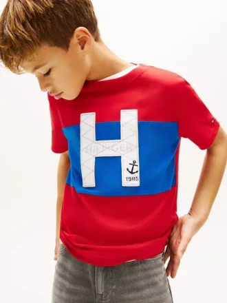 キッズ ノーティカルHロゴ カラーブロックTシャツ