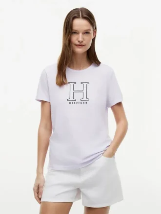 フローラルHロゴTシャツ