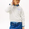 キッズ フロック加工ロゴ スウェットシャツ
