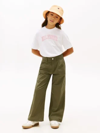 キッズ ハイライズ ワイドレッグパンツ