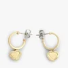 ハートチャーム フープピアス