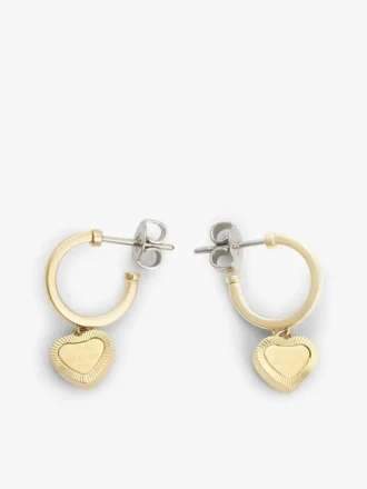 ハートチャーム フープピアス ハートチャーム フープピアス