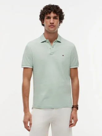 レギュラーフィットのリネン混ピケポロ