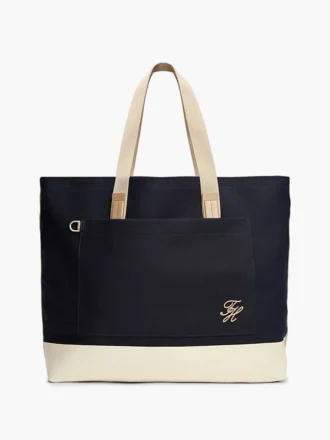 カラーブロック キャンバス トートバッグ