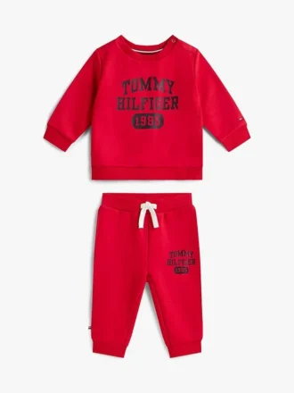 ベビー用ロゴ入りスウェットシャツ＆パンツセット