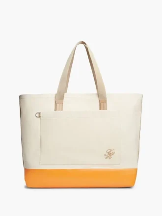 カラーブロック キャンバス トートバッグ