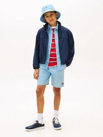 キッズ ウェービーフラッグ ヘリンボーン デニム ショーツ