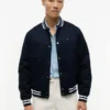 撥水加工 フラッグロゴ バーシティジャケット