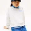 キッズ フロック加工ロゴ スウェットシャツ