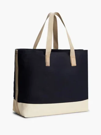 カラーブロック キャンバス トートバッグ