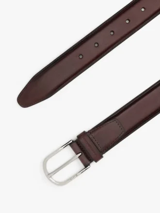 ラウンドバックル レザーベルト