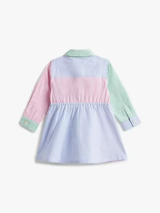 ベビー用 ミックスストライプ ストレッチ シャツドレス