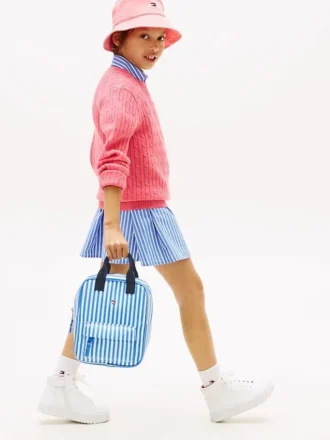 キッズ用 ストライプ キャンバス バックパック