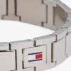 ストライプアクセントのフラットリンクブレスレット