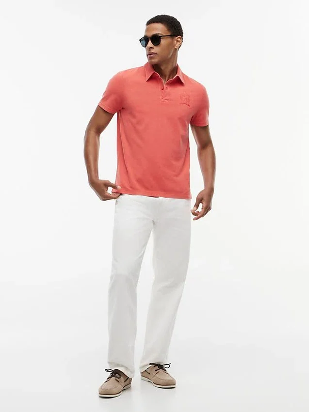 レギュラーフィット ガーメントダイ クレストポロ レギュラーフィット ガーメントダイ クレストポロ