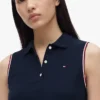ノースリーブ ストレッチピケ ポロドレス ノースリーブ ストレッチピケ ポロドレス