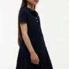 キッズ プリーツストレッチ ポロドレス