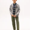 キッズ用ロゴ入りジップアップフーディー