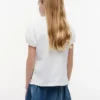 キッズ用パフスリーブストレッチポロシャツ