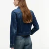スリムフィット ダークウォッシュ ストレッチデニムジャケット