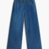 キッズ用シャンブレー ワイドレッグ プルオンパンツ