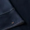コントラストステッチ ベルト付きミディドレス