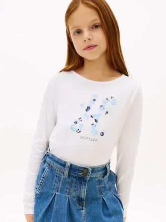 キッズ用 フローラルモノグラムTシャツ