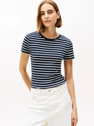 ストライプ クルーネック フェイバリット Tシャツ