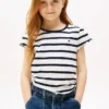 キッズ ストライプ ラッフルスリーブ Tシャツ