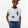 キッズ フリップ・シークイン・フローラル・ロゴ Tシャツ