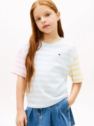 キッズ用ミックスストライプTシャツ