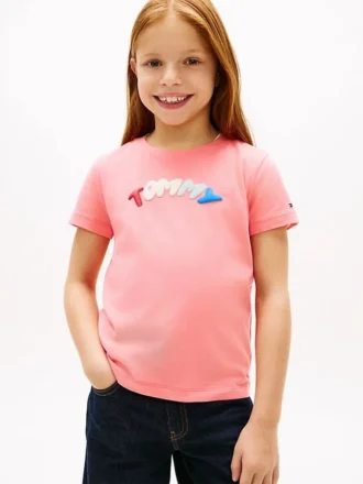 キッズ用 マルチカラー パフロゴ Tシャツ