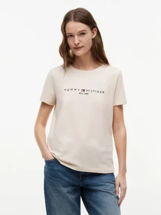 刺繍入りトミーロゴTシャツ