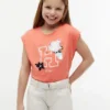 キッズ フリップ・シークイン・フローラル・ロゴ Tシャツ