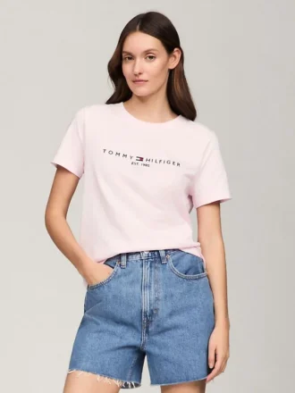 刺繍入りトミーロゴTシャツ