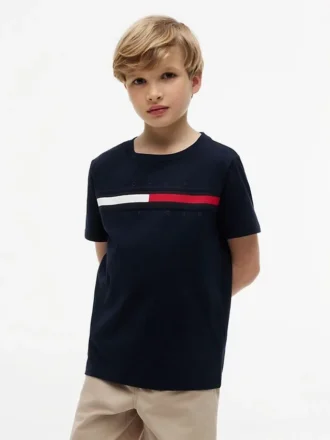 キッズ フラッグストライプ ロゴ Tシャツ