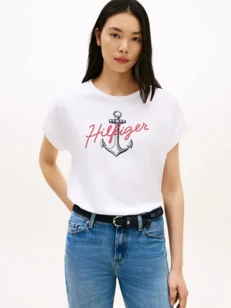 ヒルフィガー アンカーロゴ ドルマンTシャツ
