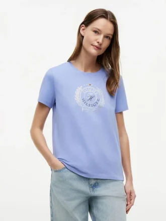 フォイル加工の月桂樹の葉ロゴTシャツ