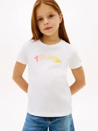 キッズ用 マルチカラー パフロゴ Tシャツ