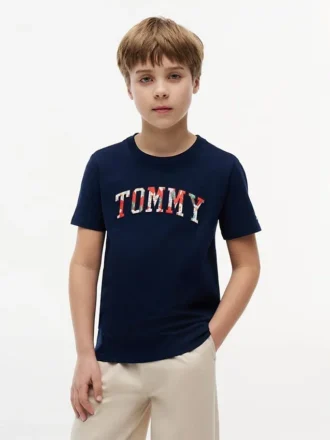 キッズ用 フローラル トミーロゴ Tシャツ