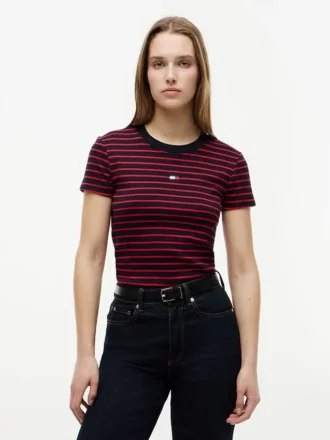 ミニフラッグロゴ ストライプ フェイバリットTシャツ