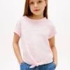 キッズ ヒルフィガー ロゴ タイフロント Tシャツ