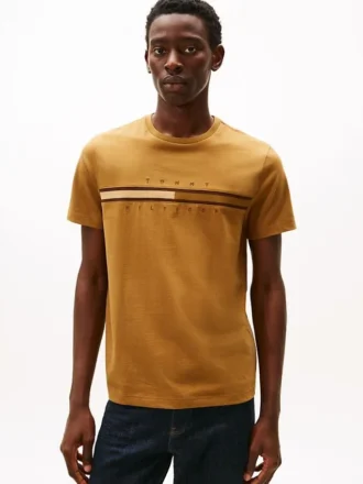 トーン・オン・トーンのフラッグロゴTシャツ