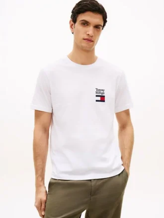 キッズ ウェービーフラッグロゴ リンガーTシャツ